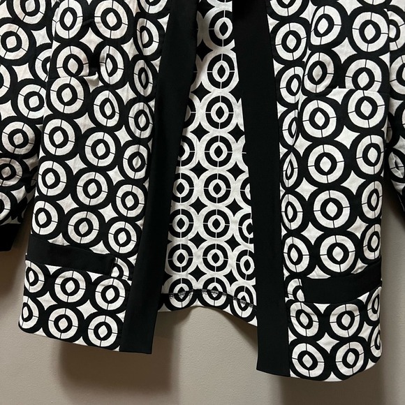 Joseph Ribkoff Monochrome Circular Print Jacket size 2 - Picture 2 of 4